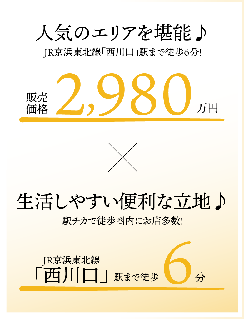人気のエリアを堪能♪生活しやすい便利な立地♪